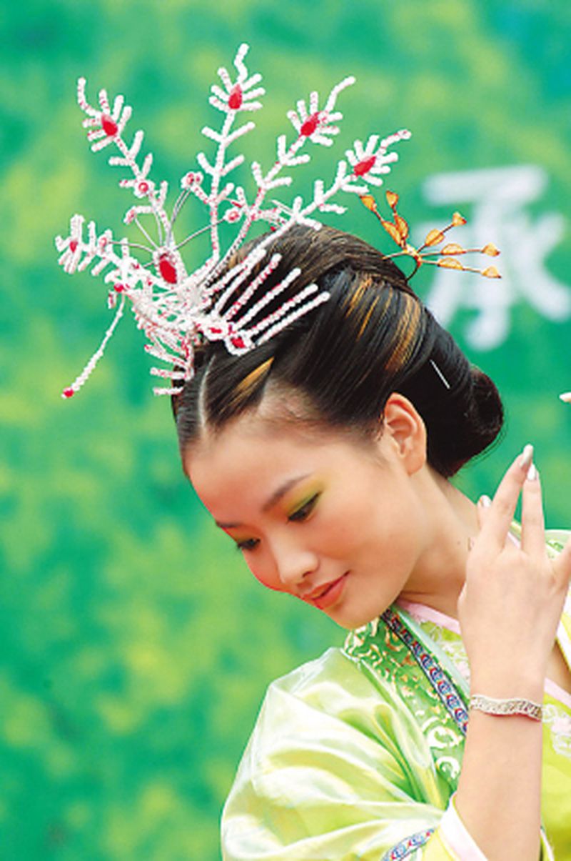 394 3 تسريحات شعر صينيه , جمال و اصالة المراة الصينية جميلة خالد